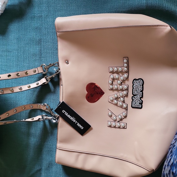 Karl Lagerfeld Handbags - KARL LAGERFELD PINK/PEACH PURSE